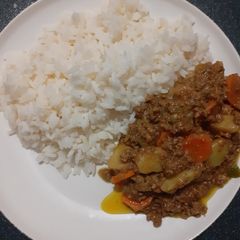 A picture of Minced meat with potatoes&Carrots.
