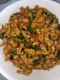 Oseng usus ayam dan tempe