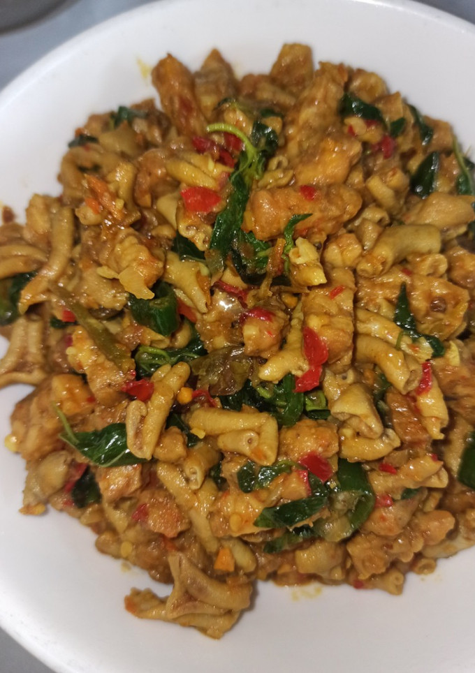 Foto resep Oseng usus ayam dan tempe