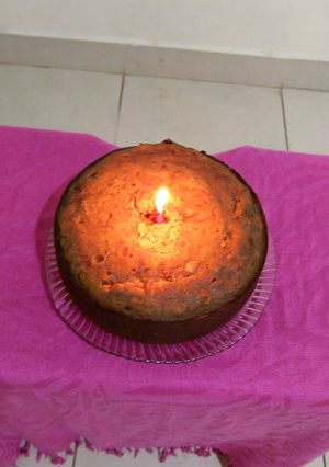 A picture of Dryfruits cake.