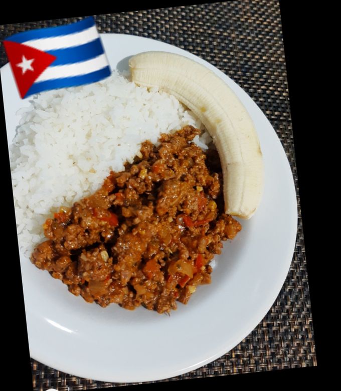 Una foto de Arroz con Picadillo