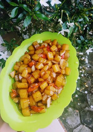 Foto resep Tumis Kentang Saos Mentega
