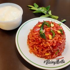 A picture of Beetroot Poha.