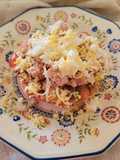 Ensalada de tomate preparado del Restaurant la Torrada de Sabadell en un plis plas