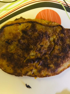 A picture of Banana oat pan cake.
