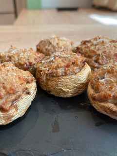 Una foto de Champiñones rellenos
