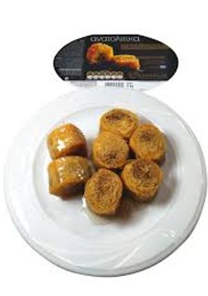A picture of Nut pastries in syrup.