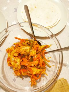 Una foto de Veggie fajitas