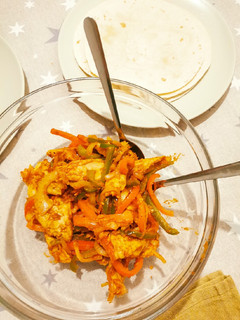 Una foto de Veggie fajitas