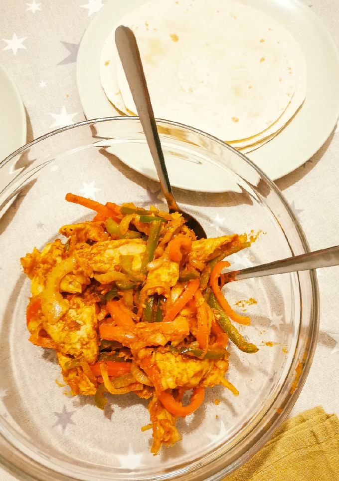 Una foto de Veggie fajitas
