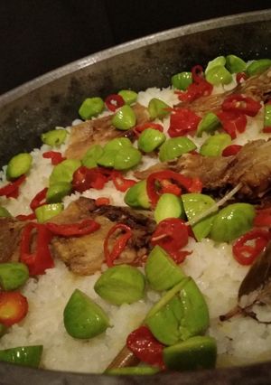 Foto resep Nasi Liwet Pete Ikan Jambal