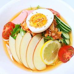 A picture of Korean/Chinese Chilled Noodles.