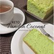 Keto Pandan Coconut Cake