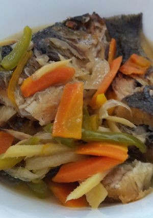 A picture of AMIEs Sweet and Sour Fish.