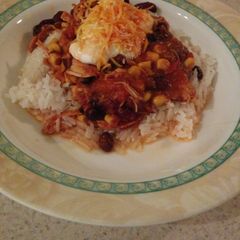 A picture of Easy slow cooker chicken chili.
