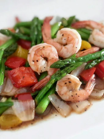 Easy Steps to Make Recipes Kanya's Shrimps with Asparagus the Awesome  Can Pamper Your Tongue.