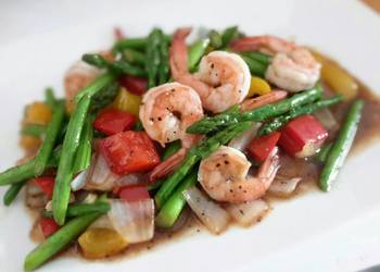 Easy Prepare Recipe Kanyas Shrimps with Asparagus Home Style