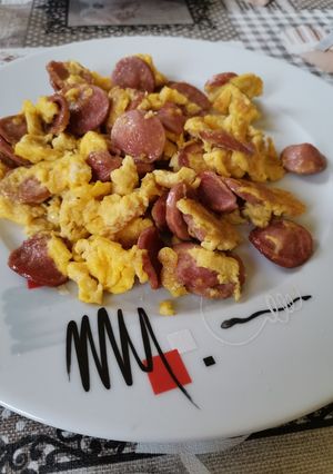 Virsli rántotta recept fotója