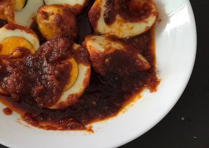 Resipi Sambal Telur Rebus Oleh Puuan Nurshanabi Muhaimin Cookpad