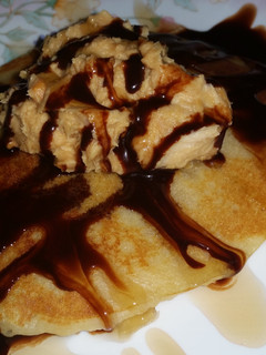 A picture of FS Mascarpone Peanut Butter Choc Pancake.