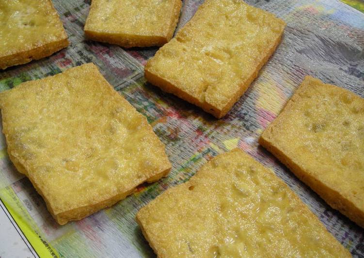 Recipe of Homemade Just Tofu Homemade Aburaage