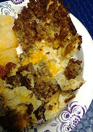 A picture of Sausage casserole.