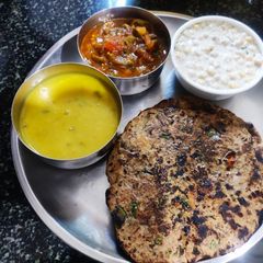 Methi jowar ki roti A picture of Methi jowar ki roti.