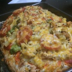 A picture of Monster Pasta Pizza.