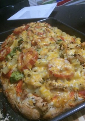 A picture of Monster Pasta Pizza.