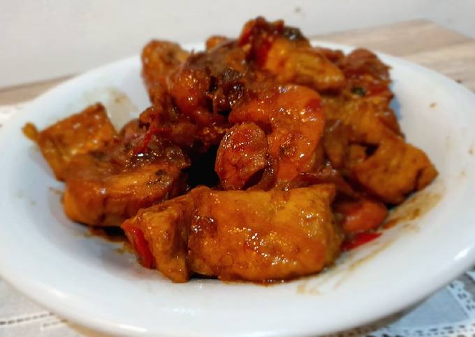 Ayam tahu saus kecap