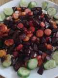 Roasted beet and carrot salad