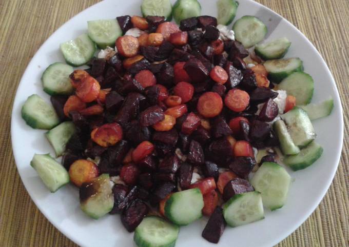 Steps to Make Any-night-of-the-week Roasted beet and carrot salad