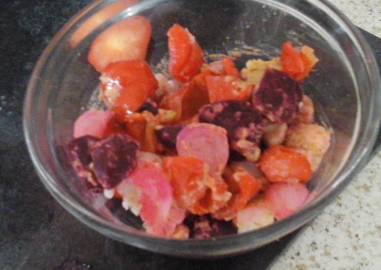 Recipe of Any-night-of-the-week My Pickled Red Pepper Mustard Salad  ☺