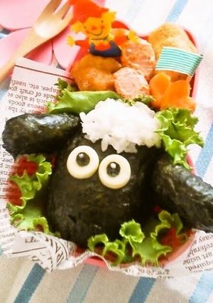 A picture of Shaun the Sheep Character Bento.