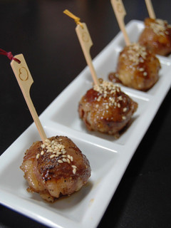 A picture of Meat-Wrapped Temari Pinchos.