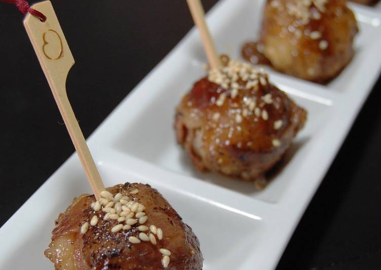 Recipe of Tasty Meat-Wrapped Temari Pinchos