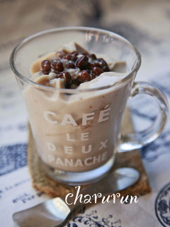 A picture of Jiggly Bean Pudding in the Microwave.