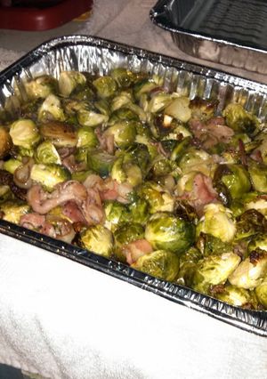 A picture of Balsamic-Roasted Brussels Sprouts.
