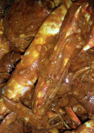 A picture of masala crab.
