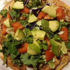 A picture of Whole wheat tostada.
