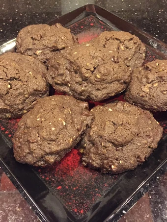 Easy Steps to Make Double Dark Chocolate Chip and Almond Coconut Oatmeal Cookies the  Makes Drooling Really delicious