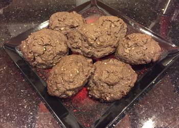 How to Make Appetizing Double Dark Chocolate Chip and Almond Coconut Oatmeal Cookies