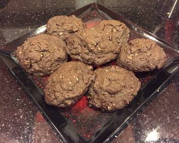 How To Cooking Recipe Double Dark Chocolate Chip and Almond Coconut Oatmeal Cookies Delicious Nutritious