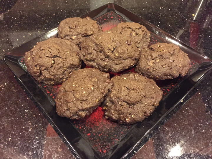Easy Steps to Make Double Dark Chocolate Chip and Almond Coconut Oatmeal Cookies the  Makes Drooling Really delicious