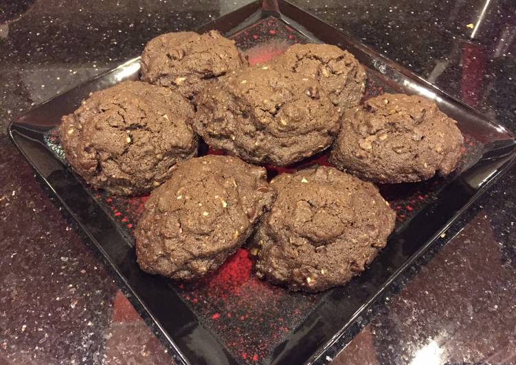 Simple Way to Make Speedy Double Dark Chocolate Chip and Almond Coconut Oatmeal Cookies
