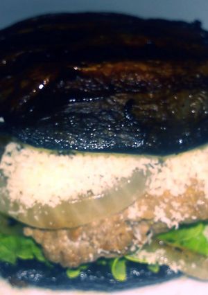 A picture of Portobello burger.