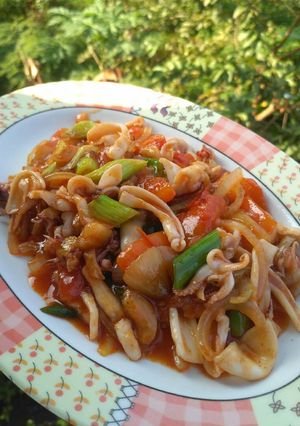 Foto resep Cumi saos padang