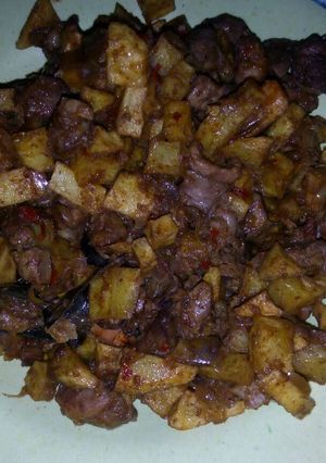 Foto resep Sambel goreng Hati ayam + Kentang