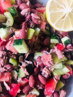 Фото Овощной салат 🥗 с тунцом.