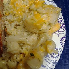 A picture of Au gratin cauliflower.